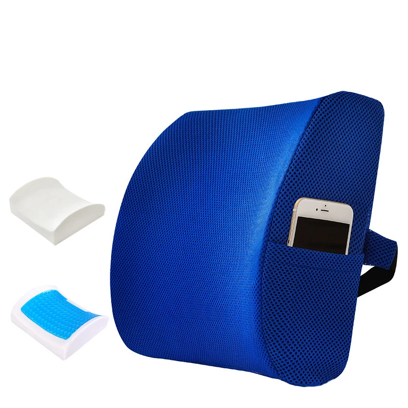 Ergonomic Memory Foam Orthopedic Cushion Car Back Brace Office Chair Lumbar Support Pillow