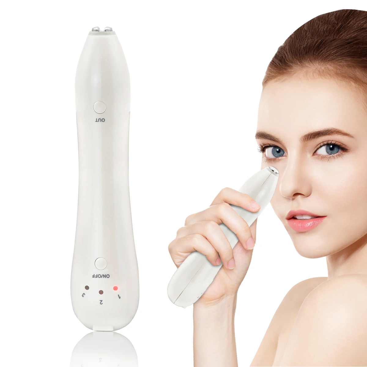 RF Eye Massage Beauty Device Heat Eye Care Remove Wrinkle Dark Circles Electric Eye lip Massager Pen