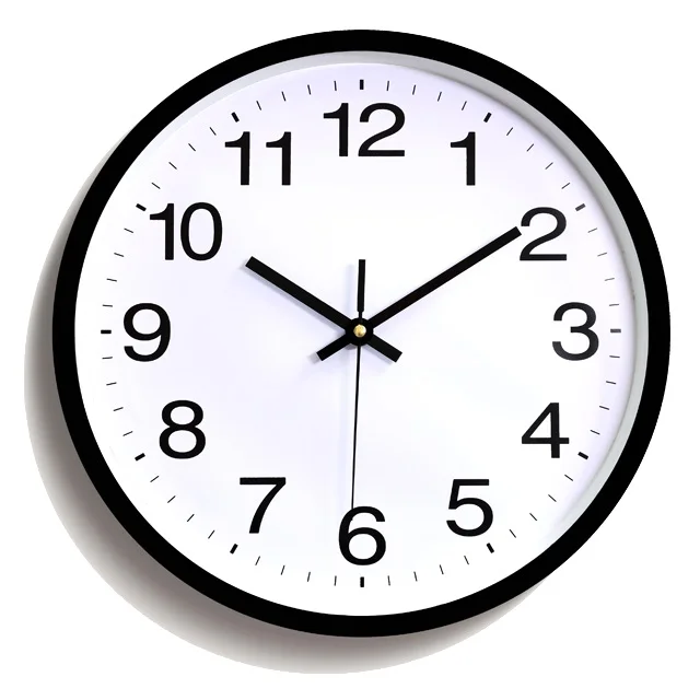 12inch promotion plastic wall clock with logo printing decorative modern wall clock home decoration
