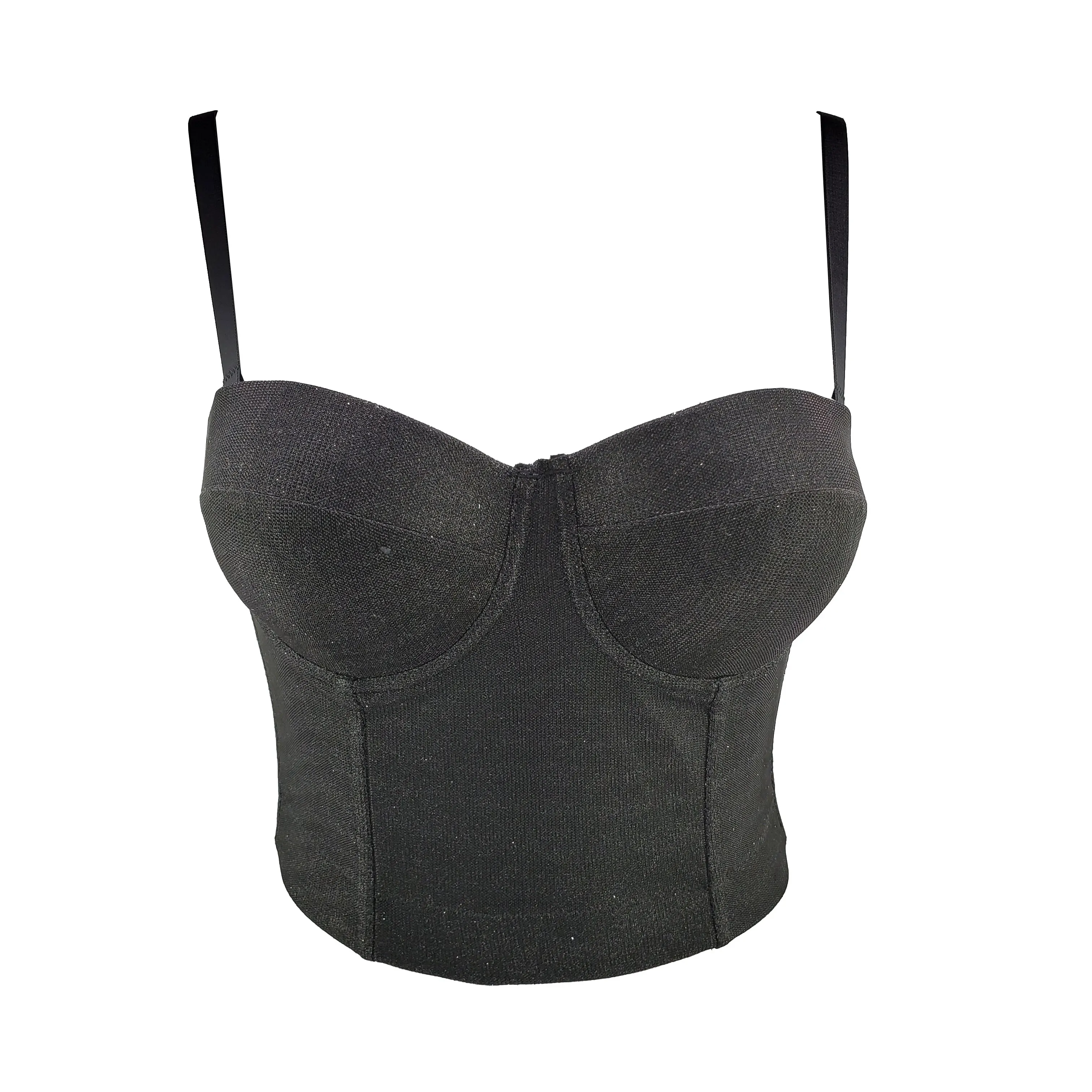 
J338 Autumn Winter Golden Slim Sexy Nightclub Slim Dance Vest Ladies Custom Outer Wear Women Bustier Crop Tops 