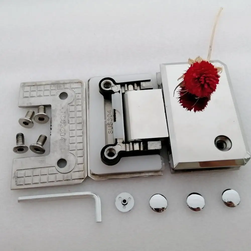 Нержавеющая сталь зеркальная полированная душевая стеклянная дверная петля