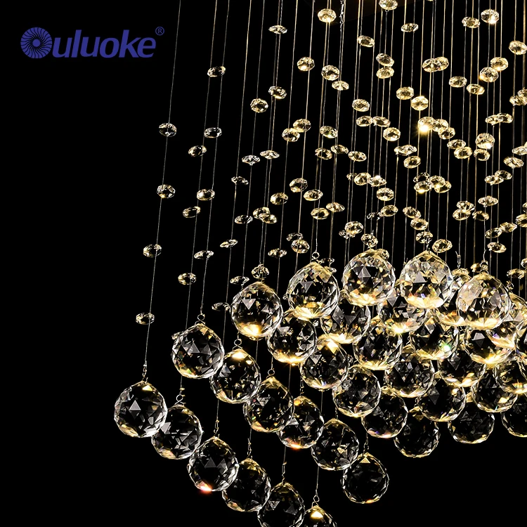 European Style Big Hotel Hanging Elegant Wedding Decoration Ceiling Led Modern Luxury Crystal Chandelier