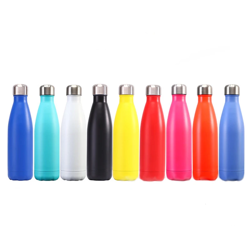 2019 Amazon Hot Sale 17oz Wood Double Wall Vacuum Insulated Coke Cola Shape Water Bottle
