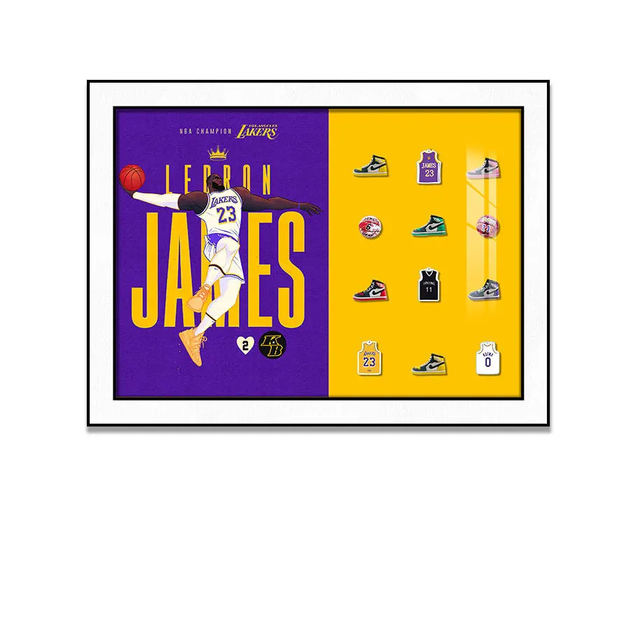 Jordan LeBron James баскетбольная звезда настенное искусство современный дизайн гостиная спальня крыльцо детская комната легко Подвесной Электрический Декор