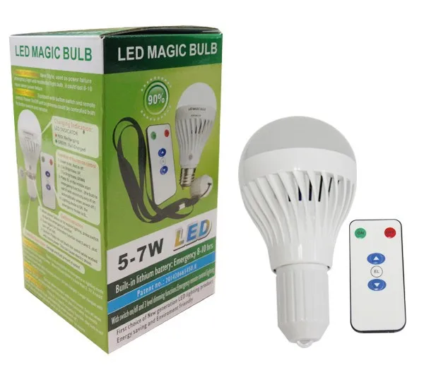 VCAN Remote Control LED Emergency Bulb 7W E26 E27 B22 Intelligent Rechargeable Emergency Light LED Bulbs