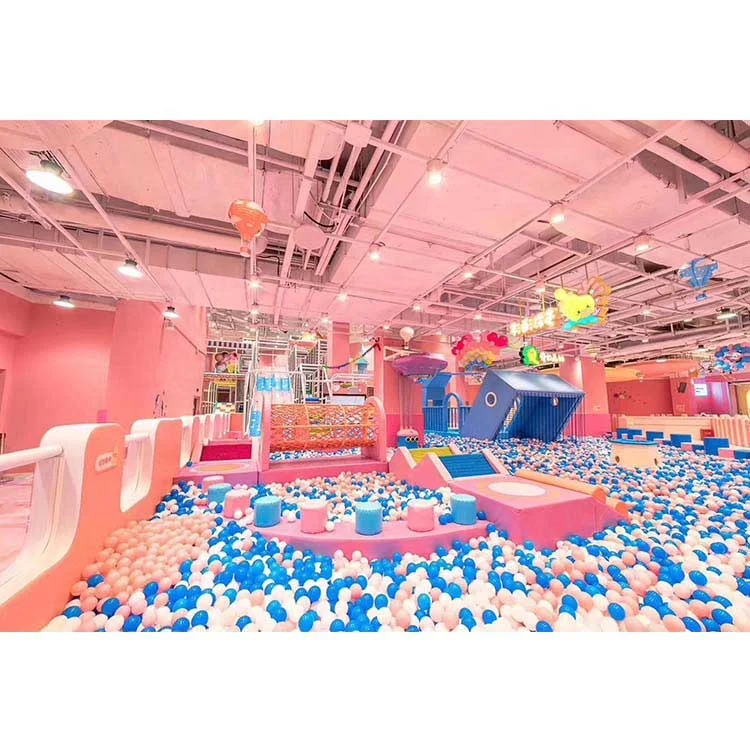 Candy Theme Toddler Indoor Playground Pink Theme Macaron Theme Soft Indoor Role Playhouse