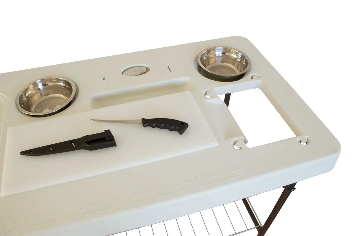 Deluxe Camping & Foldable Filleting Table with Faucet and Sink