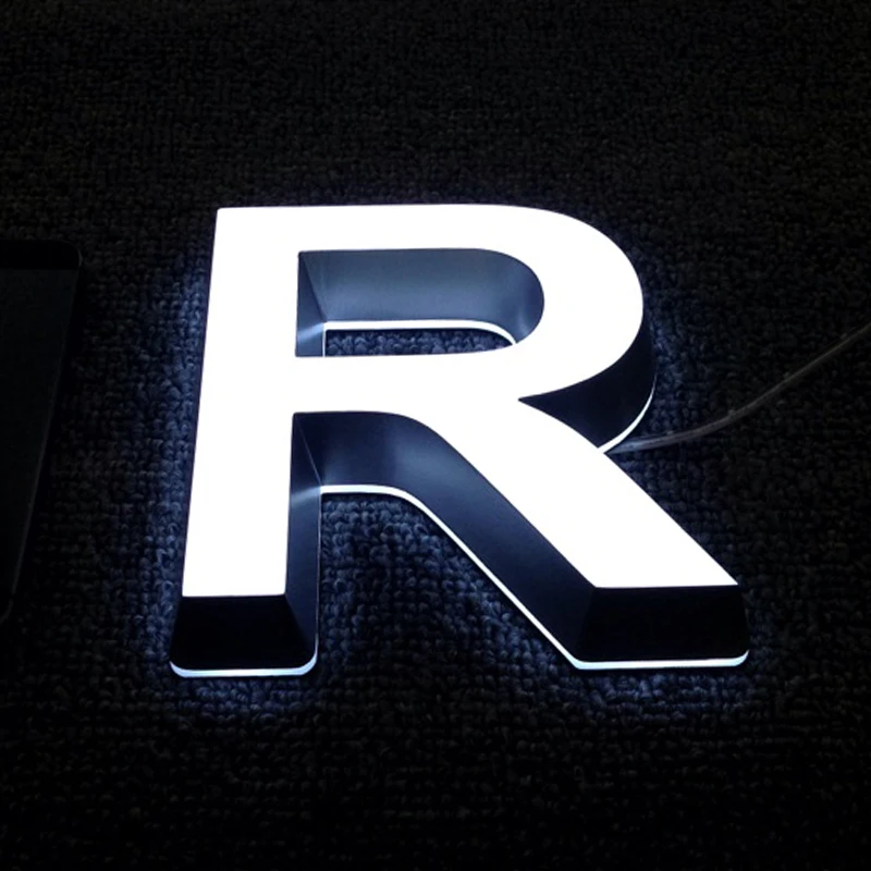 Factory price custom frontlit & backlit logo alphabet channel light led backlit letter sign for advertising