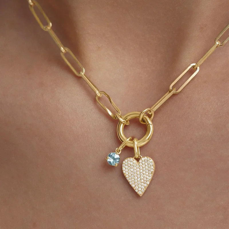 LUCKYDG Waterproof Tarnish Free Hypoallergenic Jewelry Women 18k Gold Plated Stainless Steel Clip On Charms For Necklace