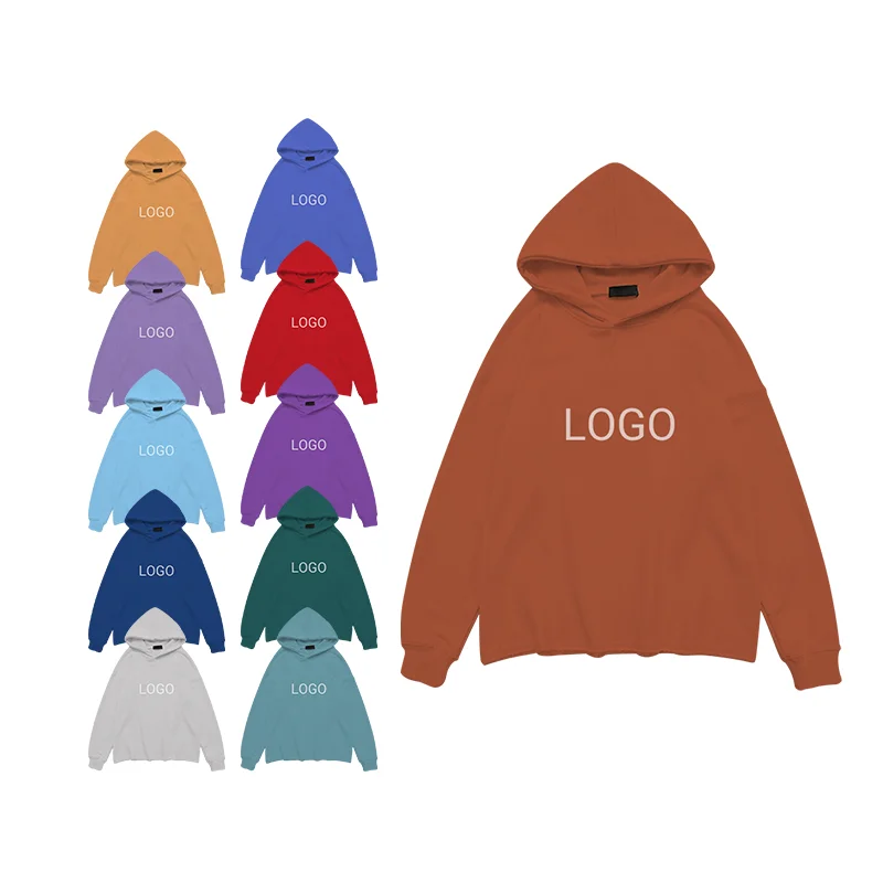 Street Wear Manufacturer Heavyweight Hoodie No Strings Custom Men Cropped Raw Hem Edges Cut Bottom Hoodies
