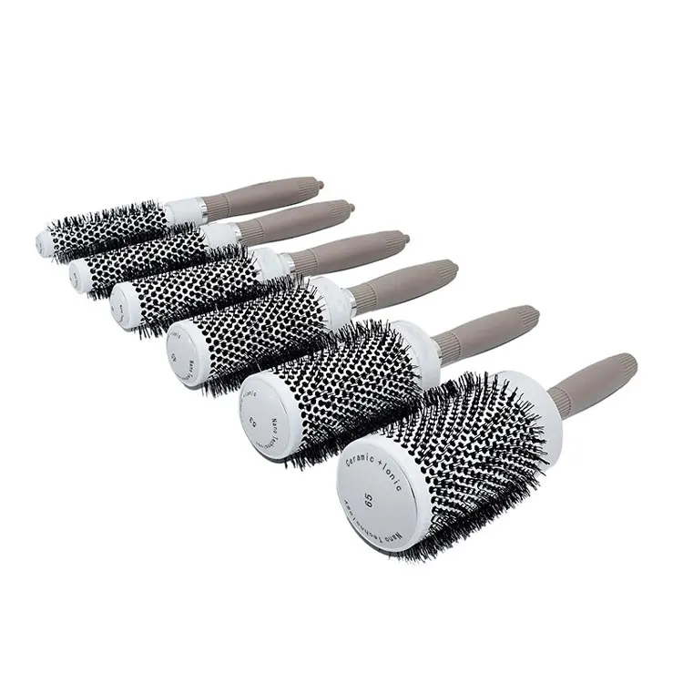 Round goat hair makeup brushes 2022 best seller hair removal brush detangling edges blow dryer comb