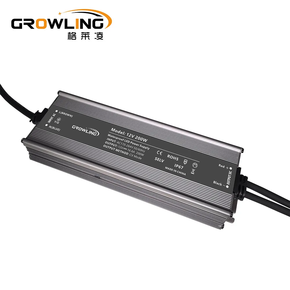 Outdoor Waterproof IP68 12V 400W LED Power Supply Transformer 110V 220V Constant Voltage LED Driver for neon light