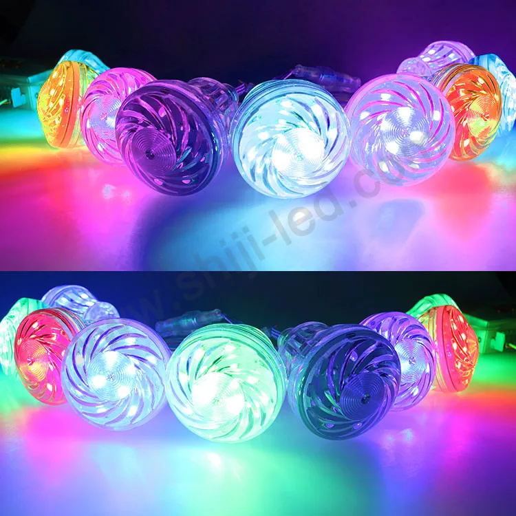 High Quality 60mm 18leds Cabochon Pixel Light Digital Amusement LEDs Letter light plate RGB 360 pixel light