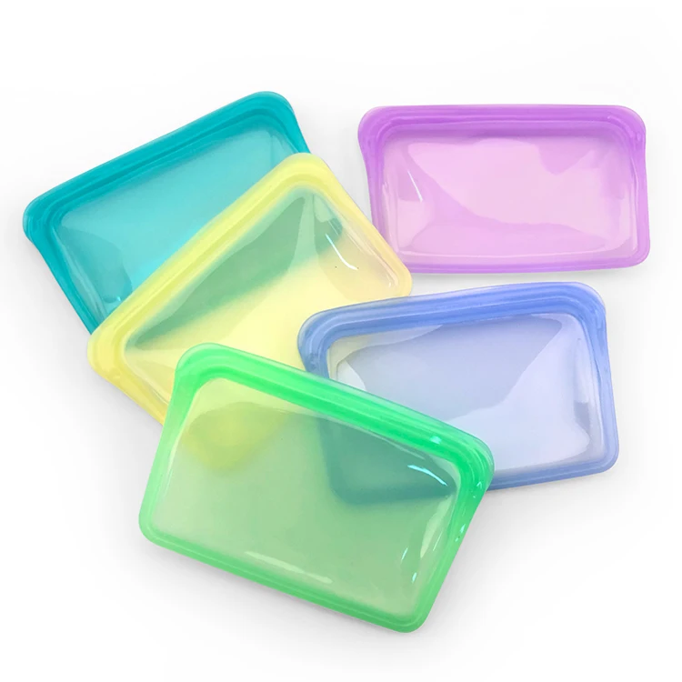 400ML BPA-Free Food Grade Pure Silicone Multi-function Reusable Silicone Food Storage Bag