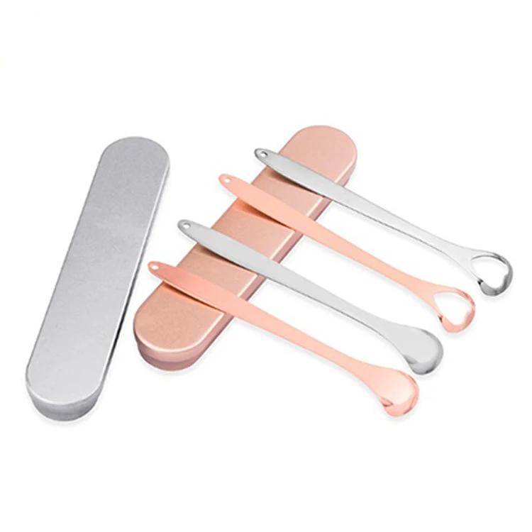 
Popular Daily Life Tools Clean Up The Mouth Stainless Steel Copper Tongue Cleaner Scraper For Adult 