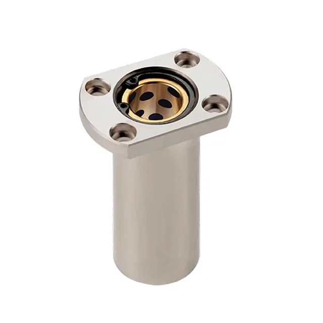 Custom Oilless Sliding Guide Bushing Brass Inside Steel Outside DU LMH Linear Flange Bushings