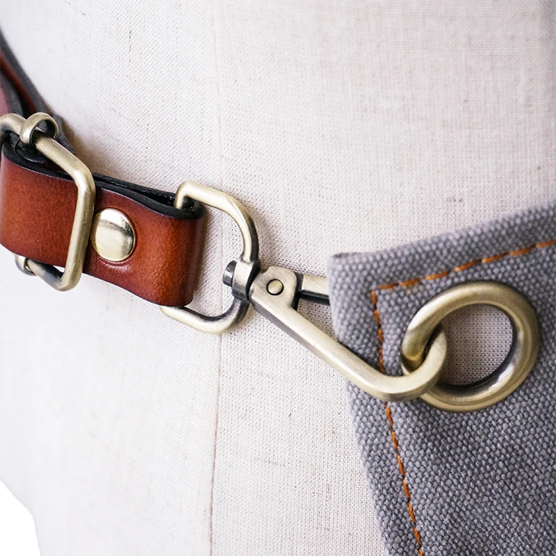 Multifunction cotton fabric soft breathable reusable half body canvas apron