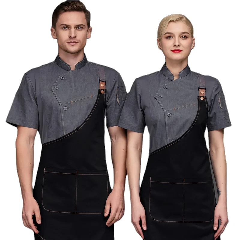 Cyaalaa Summer Custom Embroidery Printing Logo Hotel Thin Breathable Soft  Skin Friendly Hot Stamping Chef Uniforms