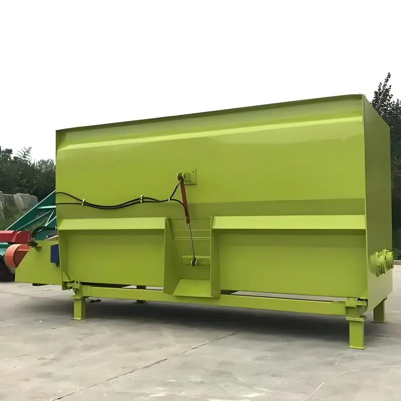 Commercial pig animal horizontal Dual axis tmr feed grinder mixer feed blender