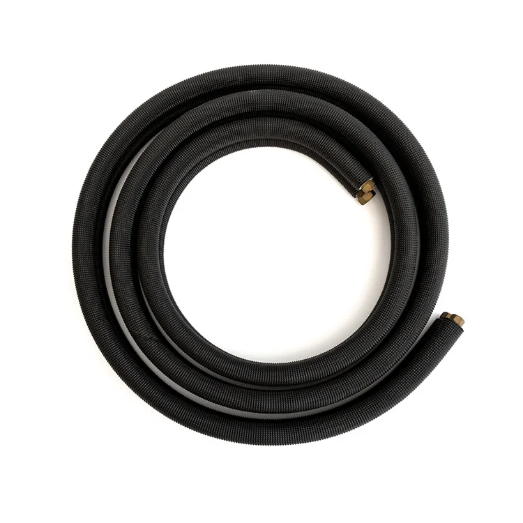 Australia Market Black PE 20m 30m Fire Rated Insulated Copper Pipe Pair Coil for Air Conditioning