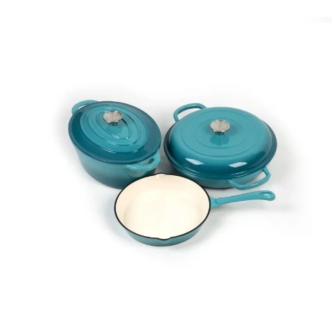 Nonstick Enameled Cast Iron Food Warmer Dutch Oven For Kitchen Cooking