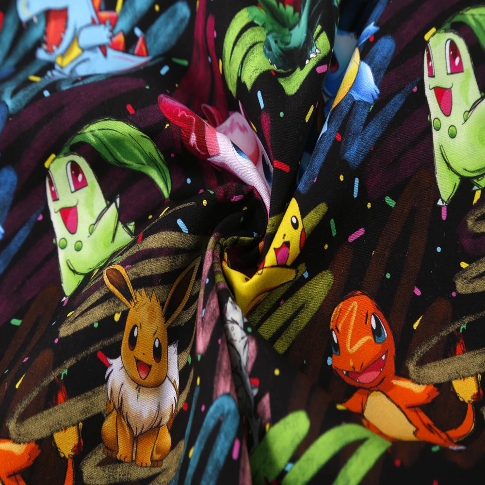 Newest Product Digital Printing On Fabric Cute Cartoon Animals Design Printed 100% Pure Cotton Poplin Fabric