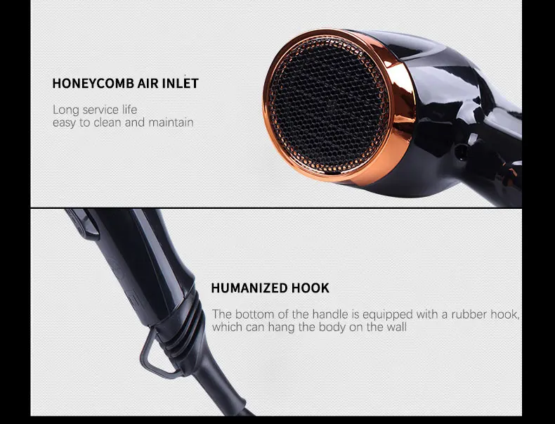 SURKER Negative Ion Hair Dryer Professional Salon Multi-stage Adjustment Hair Dryer