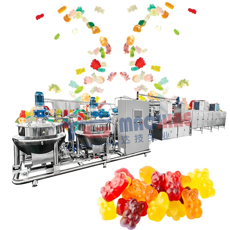 high capacity fully automated gummy jelly candy production machine bear jelly customizable shape jelly