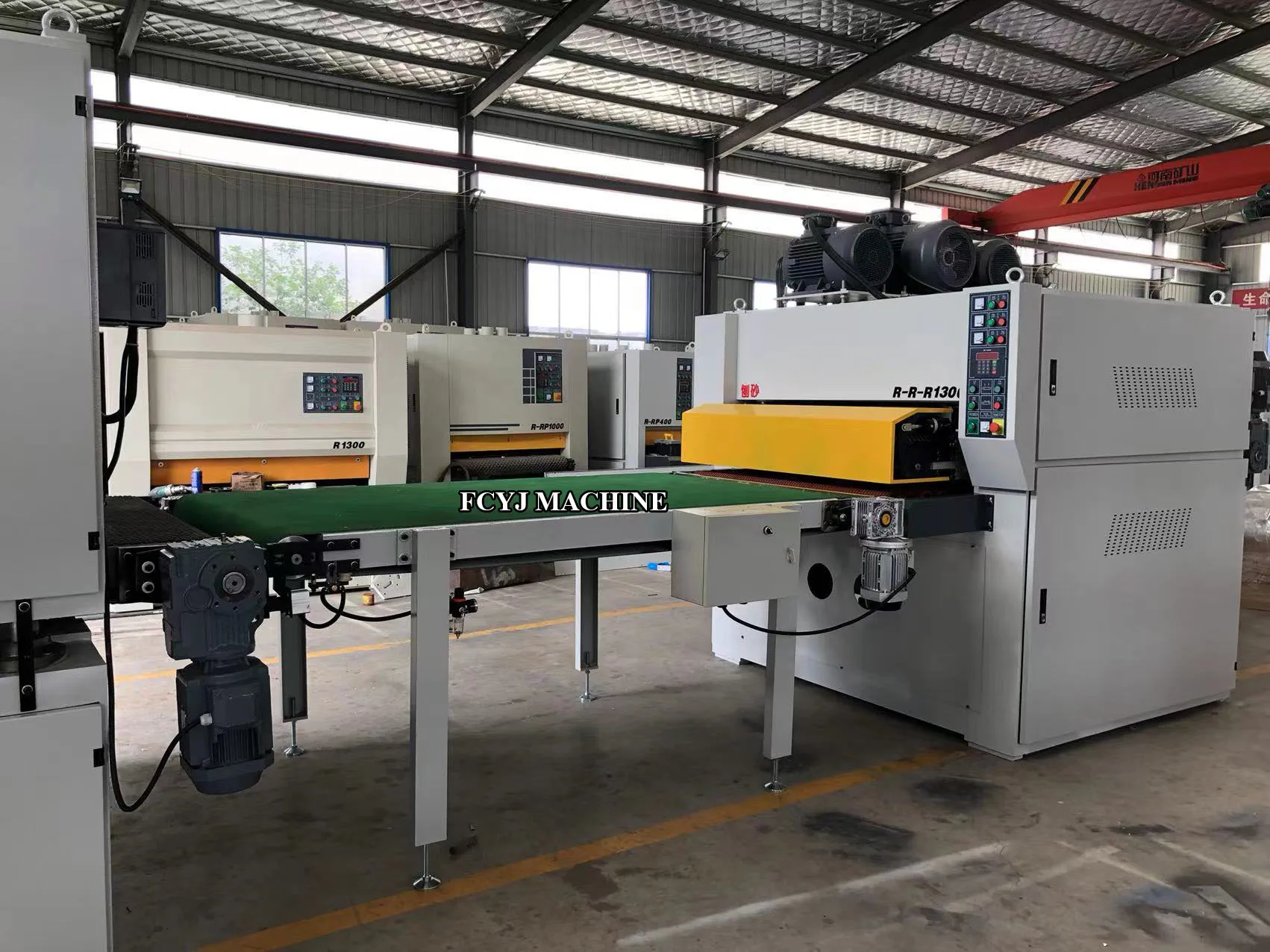 plywood double sides sander production line up and down vacuum sanding machine