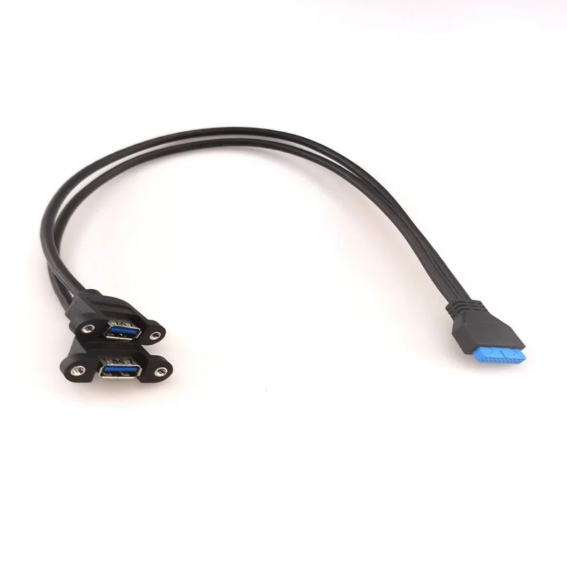 USB 3.0 20Pin to Dual USB Type A (5Gbps) Screw type for front panel cable