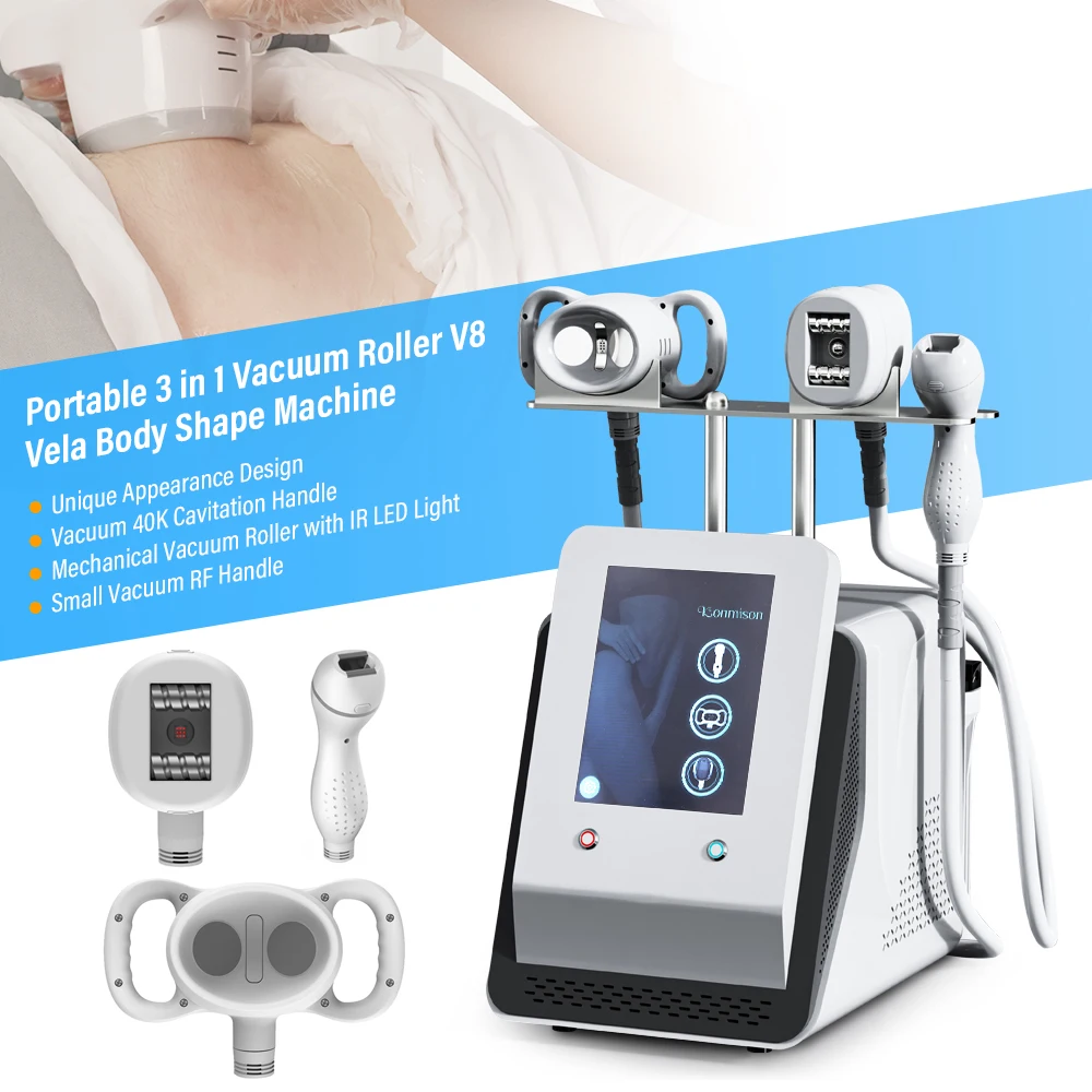 Konmison big vacuum rf roller massage machine 3 in 1 vela body shape slimming machine