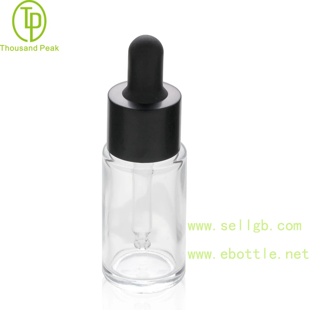 
TP-2-170 10ml thick bottom wall glass dropper bottle for cosmetic pharmacy essential oil and serum with alumite cap and rubber 