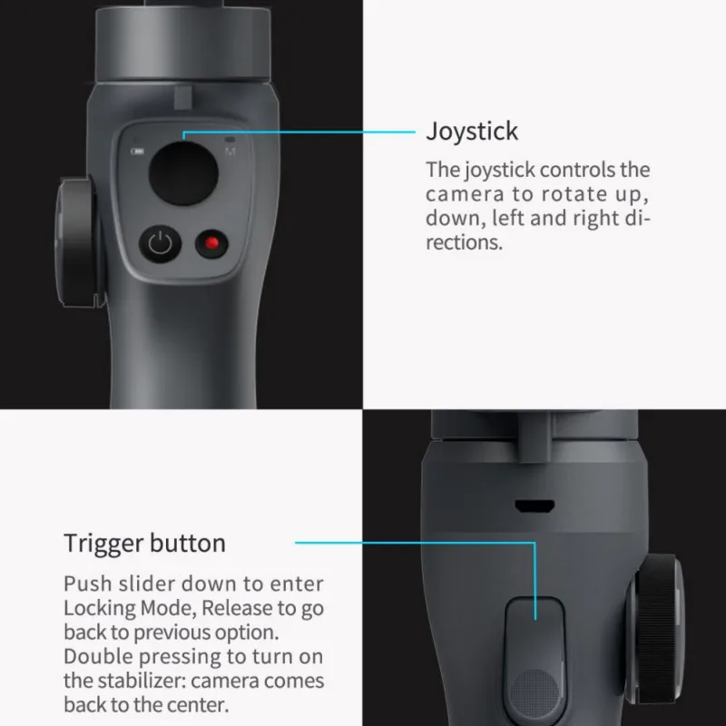 3-осевой и портативный монопод с шарнирным замком стабилизатор Gopro камера ручной для селфи штатив-Трипод смартфона подключения