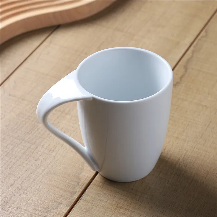 Fancy handle design wholesale porcelain tea cup ceramic wholesale coffee mug for restaurant
