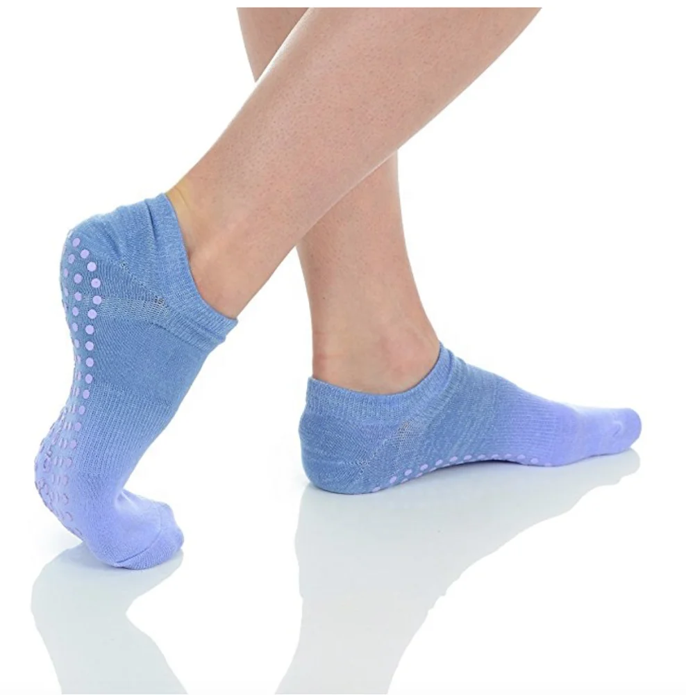 AJ18433 Custom Tie Dye Printed Amazon Aqua Cotton Sport Ankle Grip Pilates Yoga Socks Women