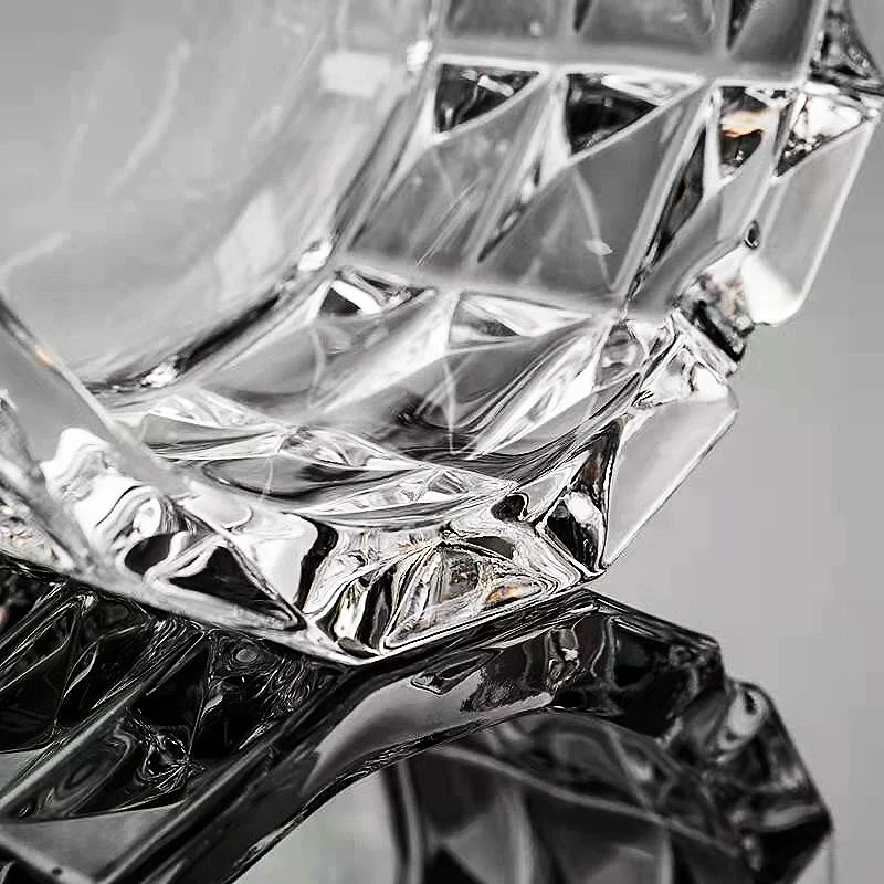 Аксессуары для курения в офисе отеля Гальваническая цветная пепельница с логотипом на заказ прозрачная стеклянная сигар