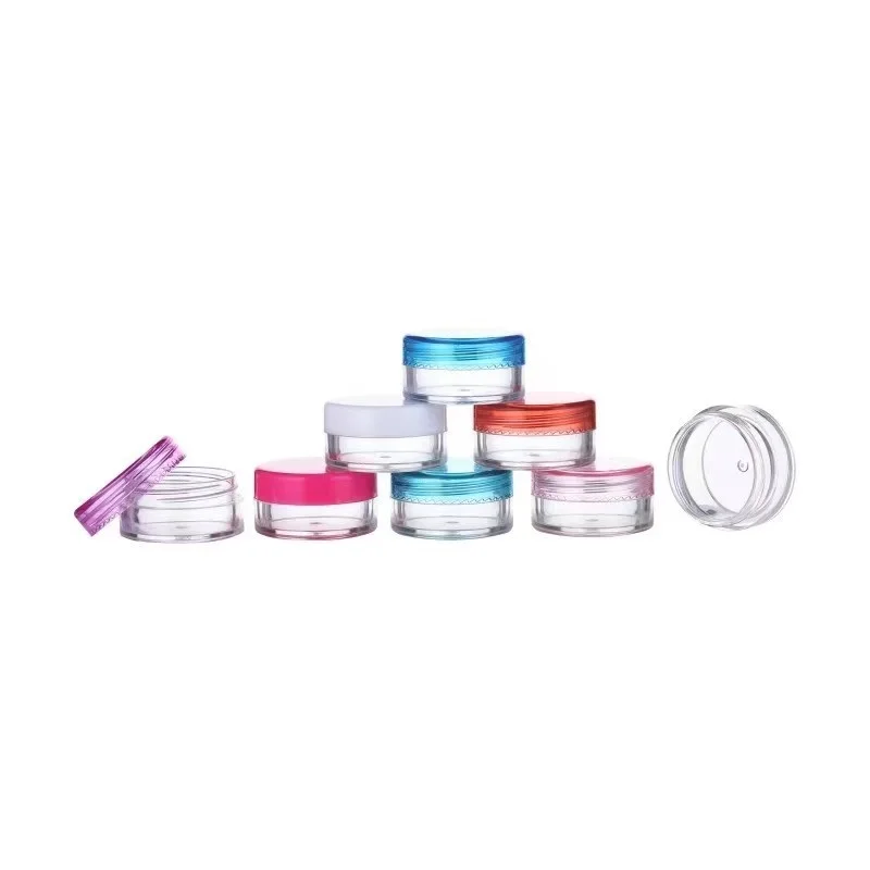 mini 3g 5g 10g 15g 20g white clear yellow green black pink color Plastic PP Cream Jar