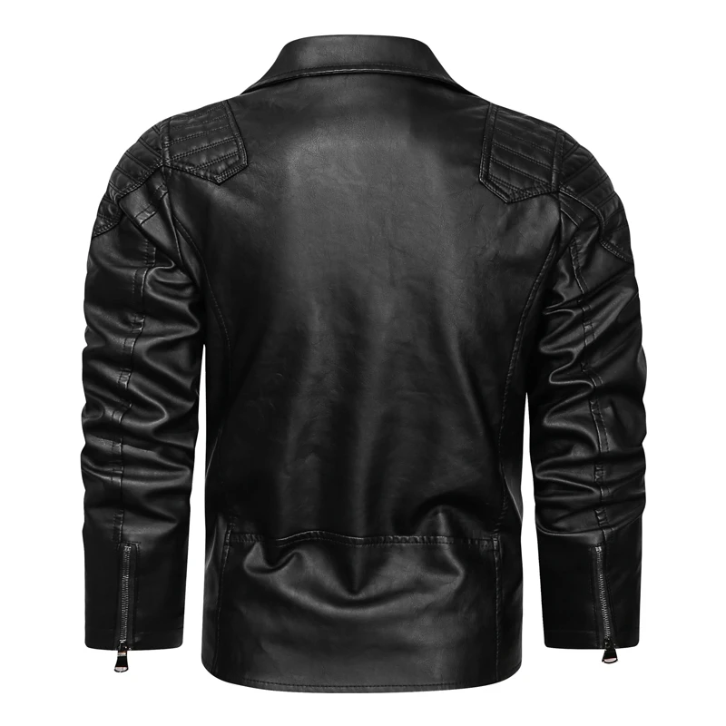 High quality genuine faux crop leather jacket fringe motorcycle women male punk python mujer real leather racer jacket custom