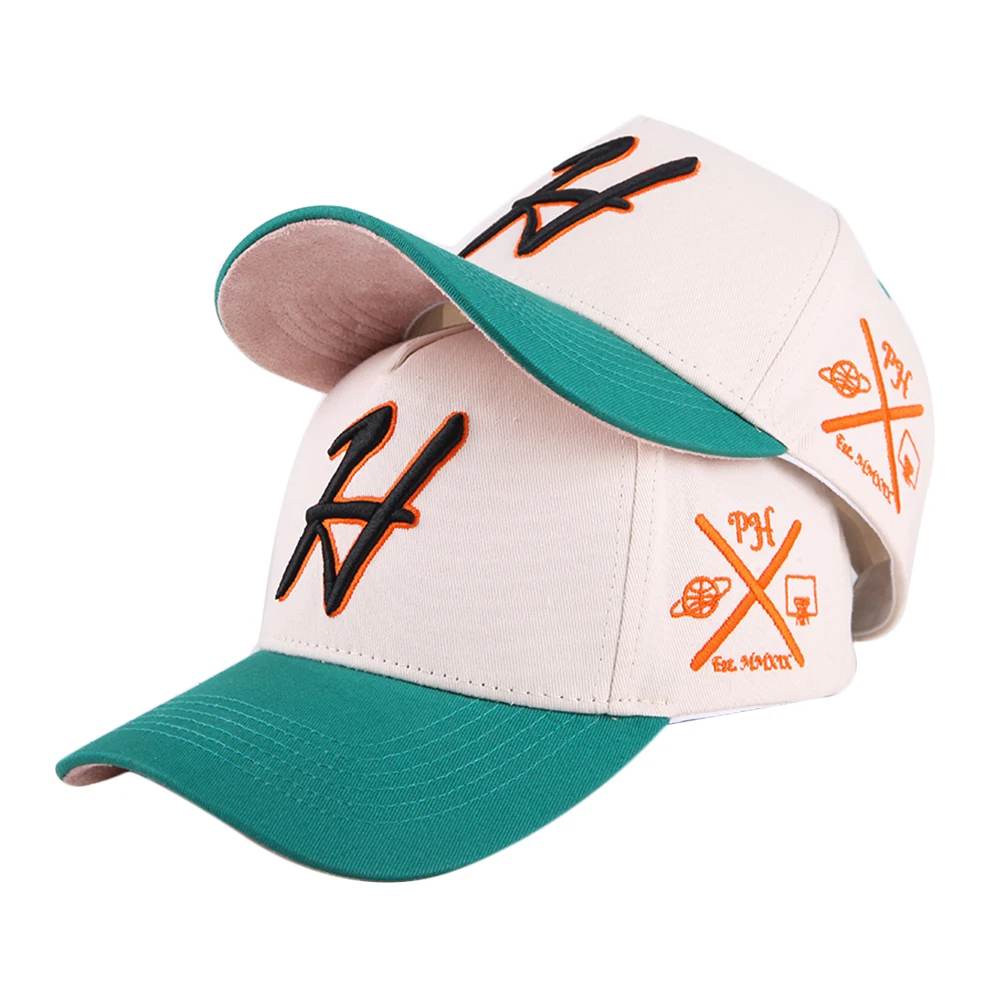 High Quality Custom Fashion Embroidery Logo 5 Panel Snapback  Baseball Cap Hat for Men Women