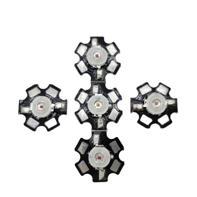 2022 новый LED 45Mil Epistar чип 1 Вт 3 5 620nm 660nm красный наивысшей мощности светодиодные чипы с 20 мм охладитель pcb звезды лампы