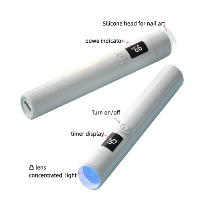 Customized Logo Two-speed Magnetic Holder Hand Light Nail Enhancement Lamp Nail Desk Lamp UV Gel Nail Dryer