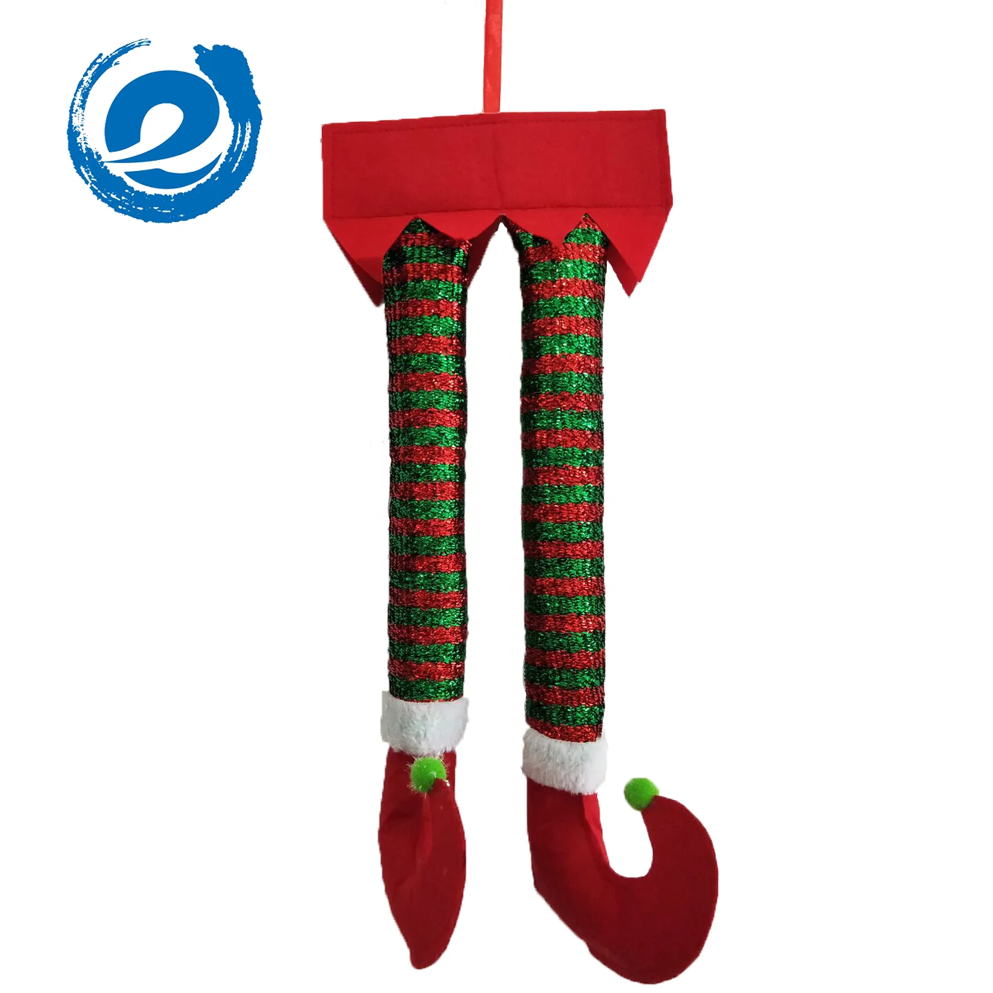 Christmas Santa Elf Legs Plush Stuffed Feet with Shoes Christmas Party Tree Decoration Car Pendant Ornaments Christmas Supplies