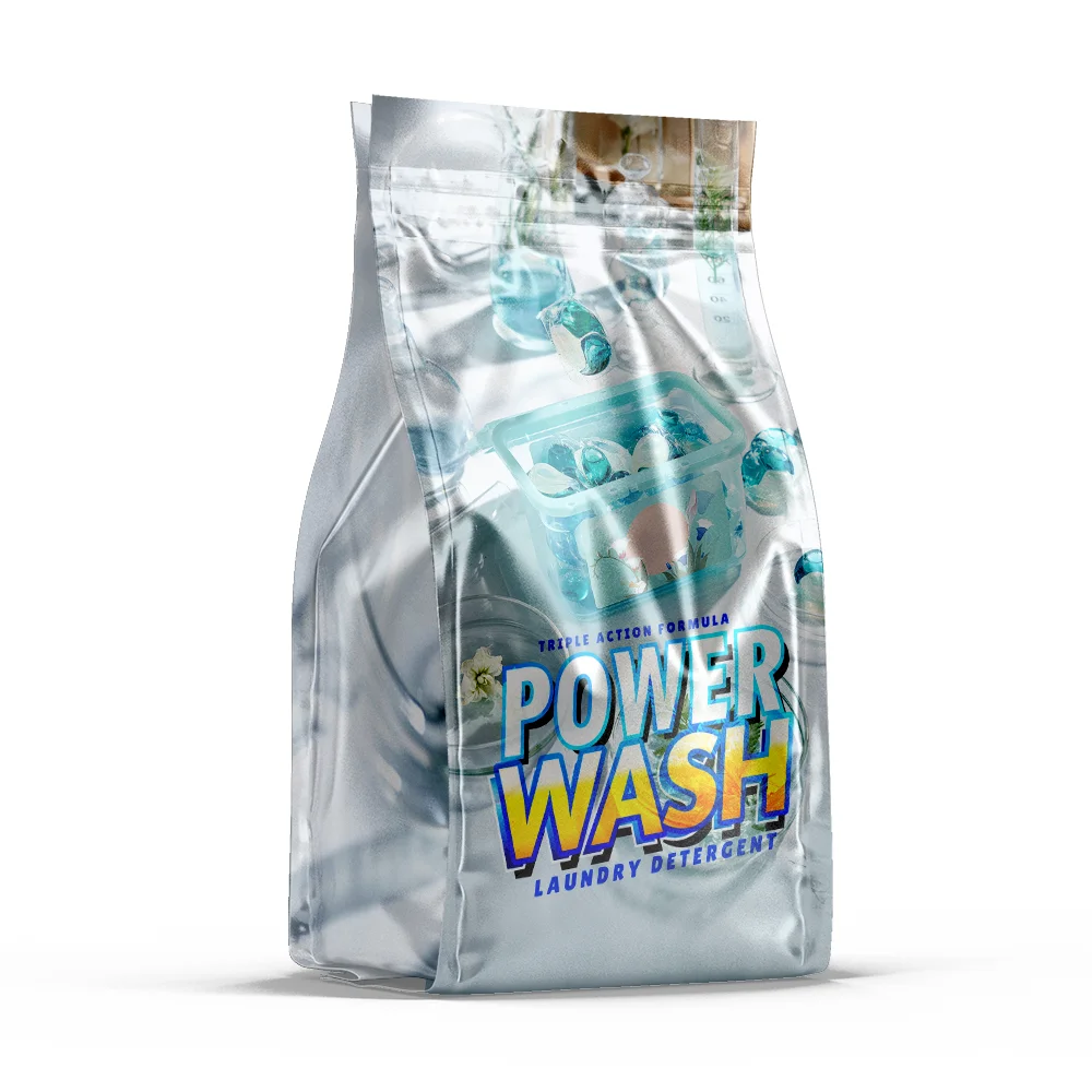 300g 500g 1kg Standing Up Full Color Printing laundry Soap bag Powder Packaging Bag Laundry Detergent Pouches