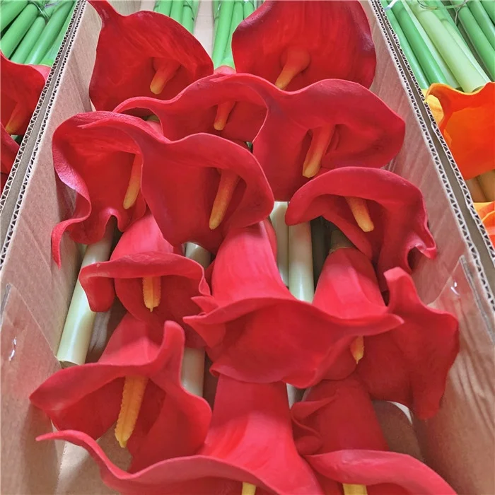YAYUN W-1033 Wholesale Decorative Large Flower Real Touch Artificial Calla Lily