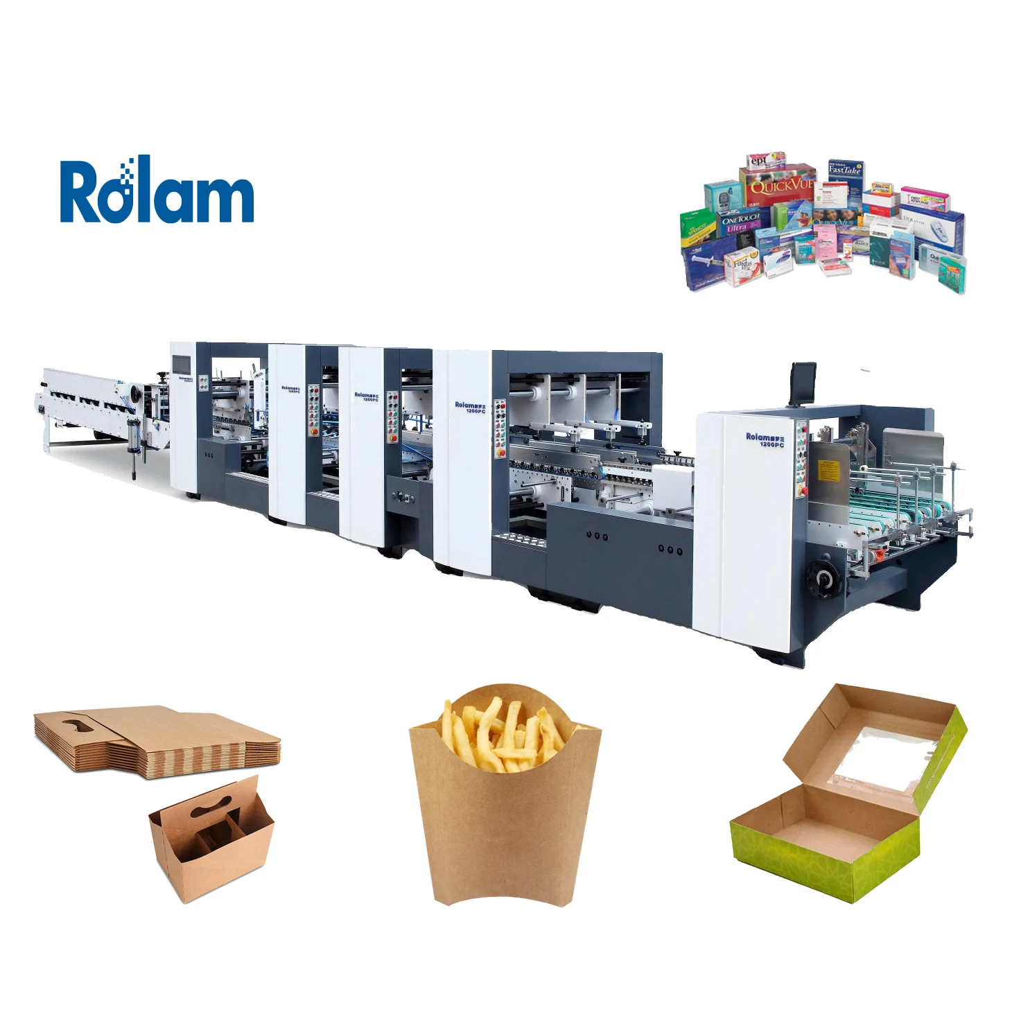 Rolam Новое поступление 1200PC машина для склеивания гофрированных