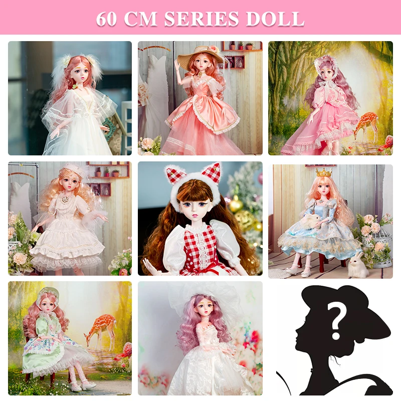 Girls Gift 60cm 1/3 Bjd Big Doll Toys Custom Move Body Wedding Princess Fashion Ball Joint Dolls