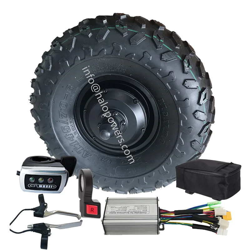 High Torque 36v 48v 350w 145 14.5 inch wheel barrow Electric Wheelbarrow Gear All Terrain hub motor kit conversion trolley cart