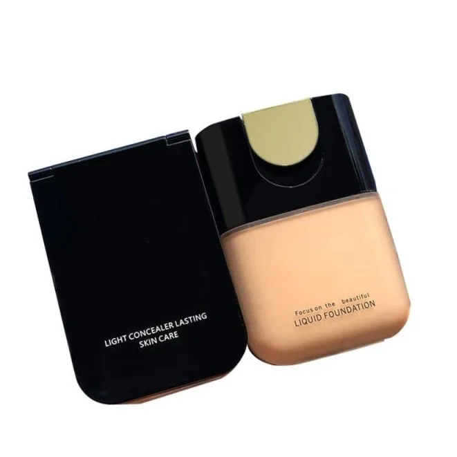 Private Label Liquid Full Cover Mirror Foundation  Moisturizer Face Base High Coverage Brighten Concealer Cream Wholesale