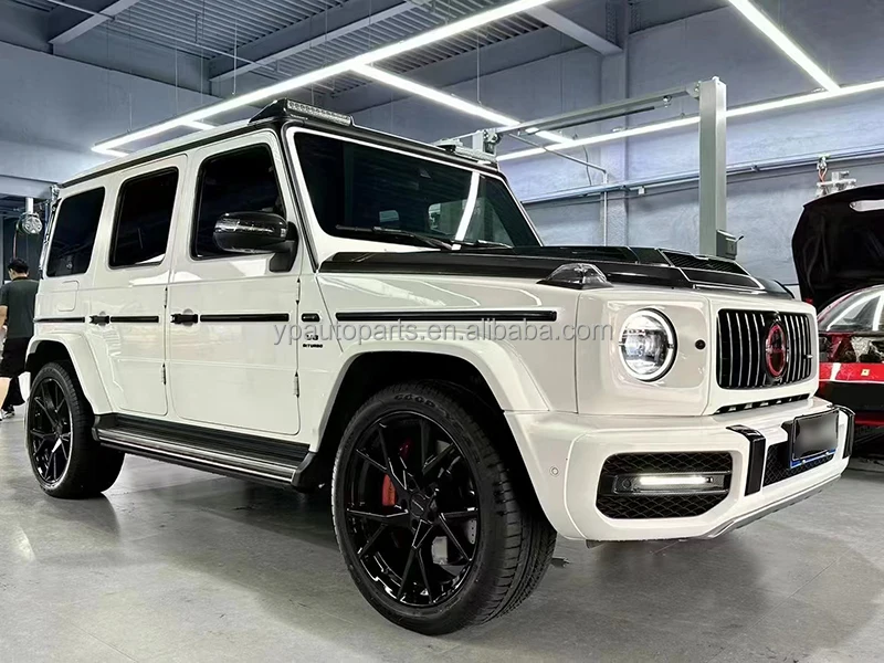 G-class W463a G63 автомобильный передний бампер противотуманные фары крышка рамы со светодиодной решеткой из сухого углеродного волокна отделка комплект деталей