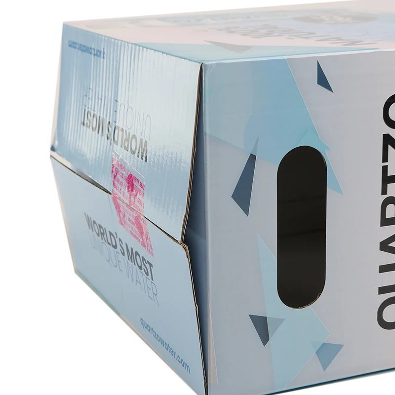 Color Moving Corrugated Carton Shipping boxes for water bottle Factory Delivery Brown Box Packaging